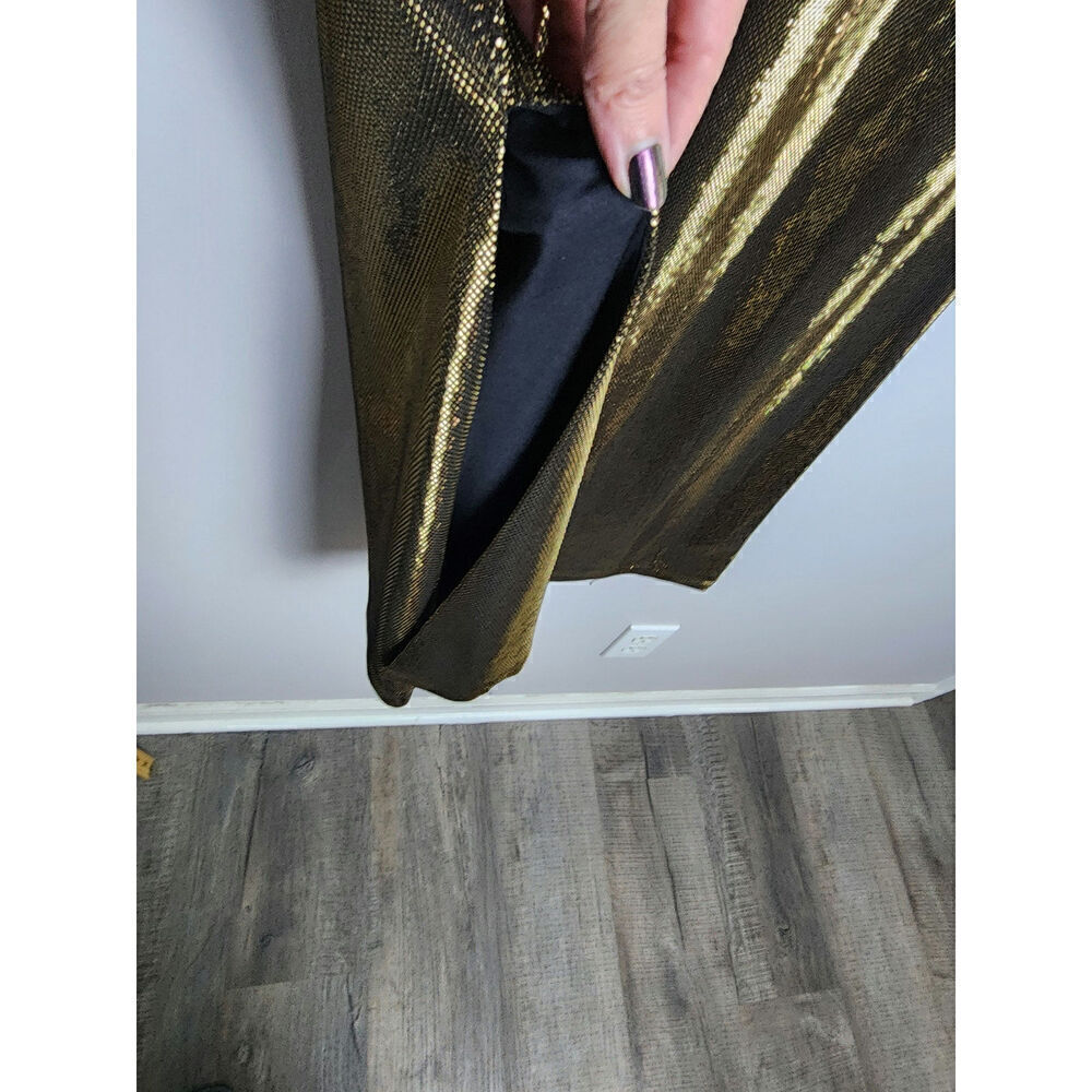 h:ours Revolve Sonora split leg metallic pants gold sz M lined party nye date - Picture 4 of 11